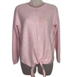 J Jill pink tie front light weight sweater size small